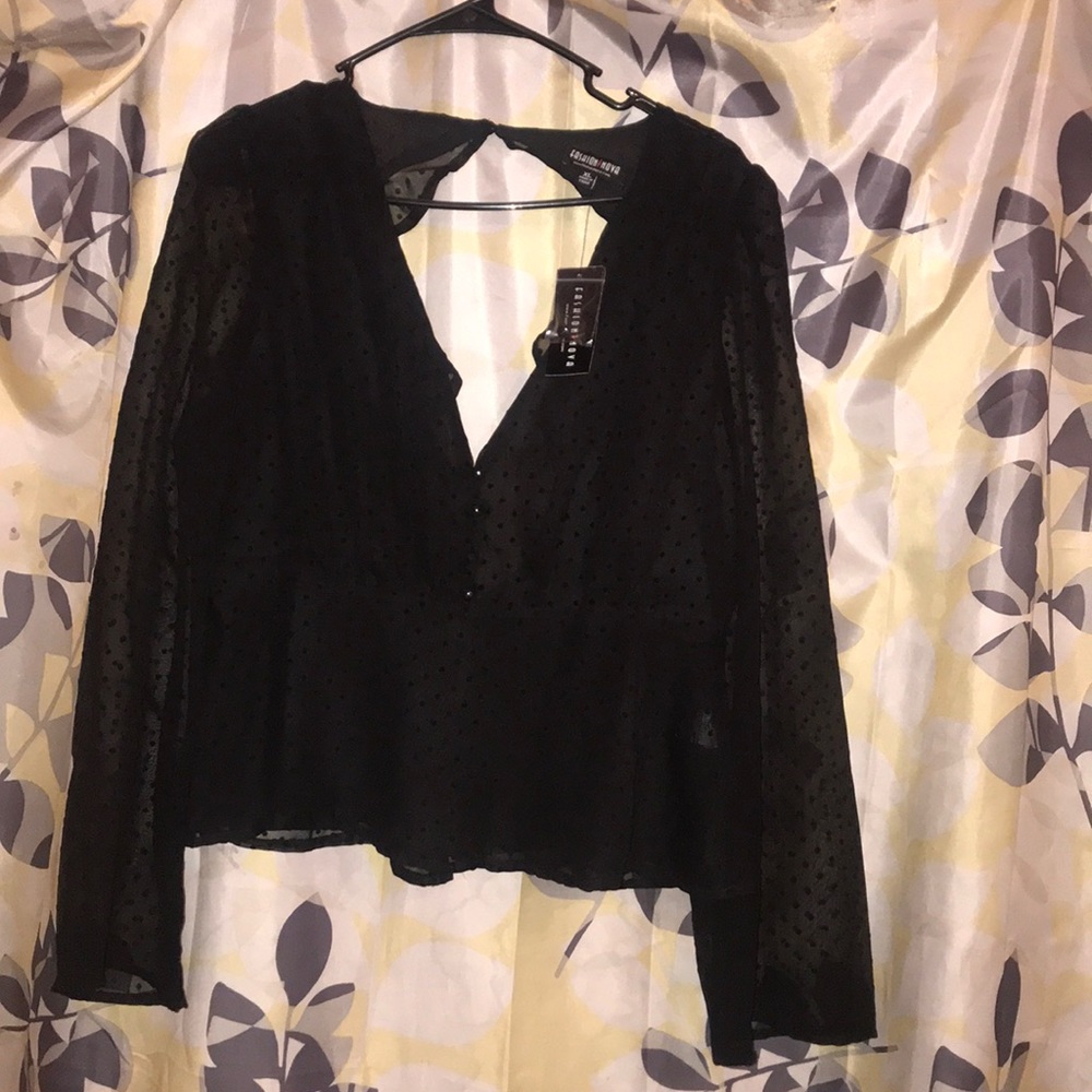 Black sheer top